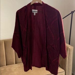 red and black kimono